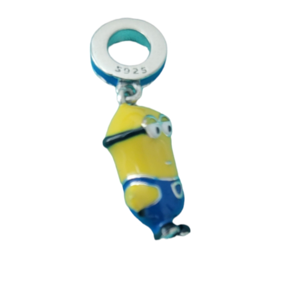 🎆Sterling Silver 925 Kevin from Minions and Dispicable Me Dangle Bracelet Charm - Picture 4 of 6